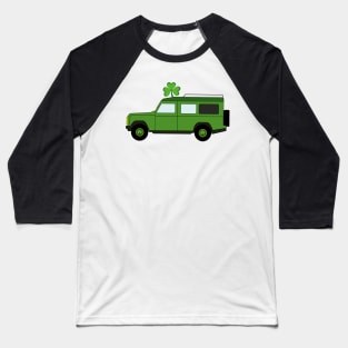 St. Patricks Day Clover 4x4 Off-road Car Green Baseball T-Shirt